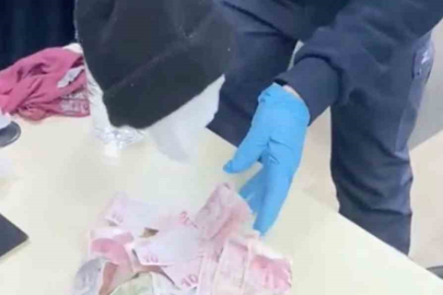 Dilencilik parasını çocuk bezine sakladılar