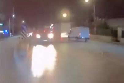 Bursa'da ters yönden gelen otomobil tehlike oluşturdu