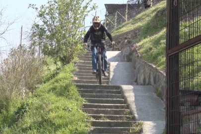 Adrenalin dolu anlar kask kamerasında!