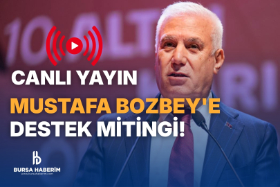 CANLI - Mustafa Bozbey'e Bursa Büyükşehir Belediyesi önünde destek mitingi
