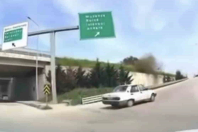 Bursa’da ters yönden giren sürücü kamerada