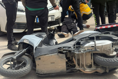 Bursa’da otomobilin çarptığı kurye yaralandı!