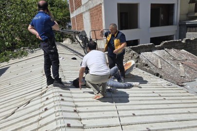 Mudanya’da can pazarı: 6. kattan devrilen vinçte 2 işçi yaralandı!