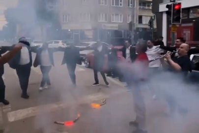 Bursa’da düğün magandası kamerada!