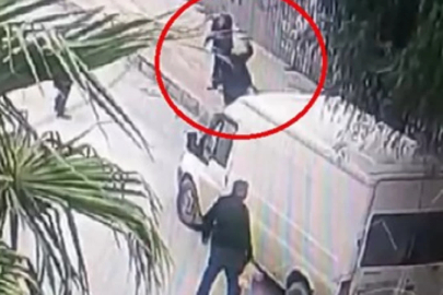 Kaldırım taşıyla gelen ölüm kamerada
