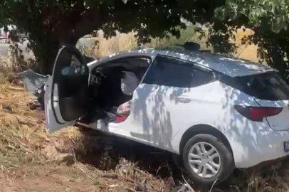 İzmir'de sollama yaparken ağaca çarptı: 4 ağır yaralı