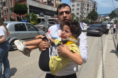 Bursa'da otomobil apartman bahçesine uçtu! Faciadan dönüldü