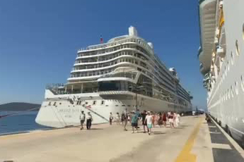 Dev kruvaziyerler Bodrum’a demir attı: 3 bin 319 turist geldi