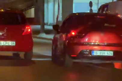 Bursa'da makas atarak trafiği tehlikeye soktu, gözden kayboldu!