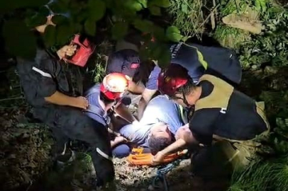 Bursa'da elektrikli bisiklet ile uçuruma yuvarlandılar