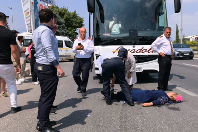 Bursa'da yolcu otobüsünün çarptığı kadın ağır yaralandı!