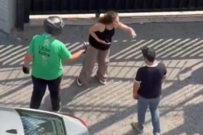 İstanbul’da yol ortasında “koca” kavgası: Aldım elinden, çatlaaa!