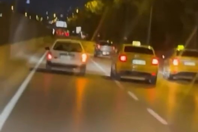 Bursa'da taksiciler aracı kıskaca aldı!