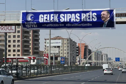 Diyarbakır'da Cumhurbaşkanı Erdoğan'a teşekkür pankartları