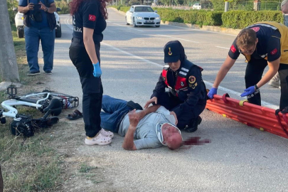 Bursa'da bisiklet direğe çarptı, sürücü alkollü çıktı
