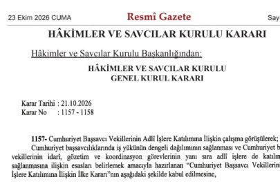 HSK’dan yargıda yeni düzenleme! Başsavcı Vekilleri de adli işlere katılacak